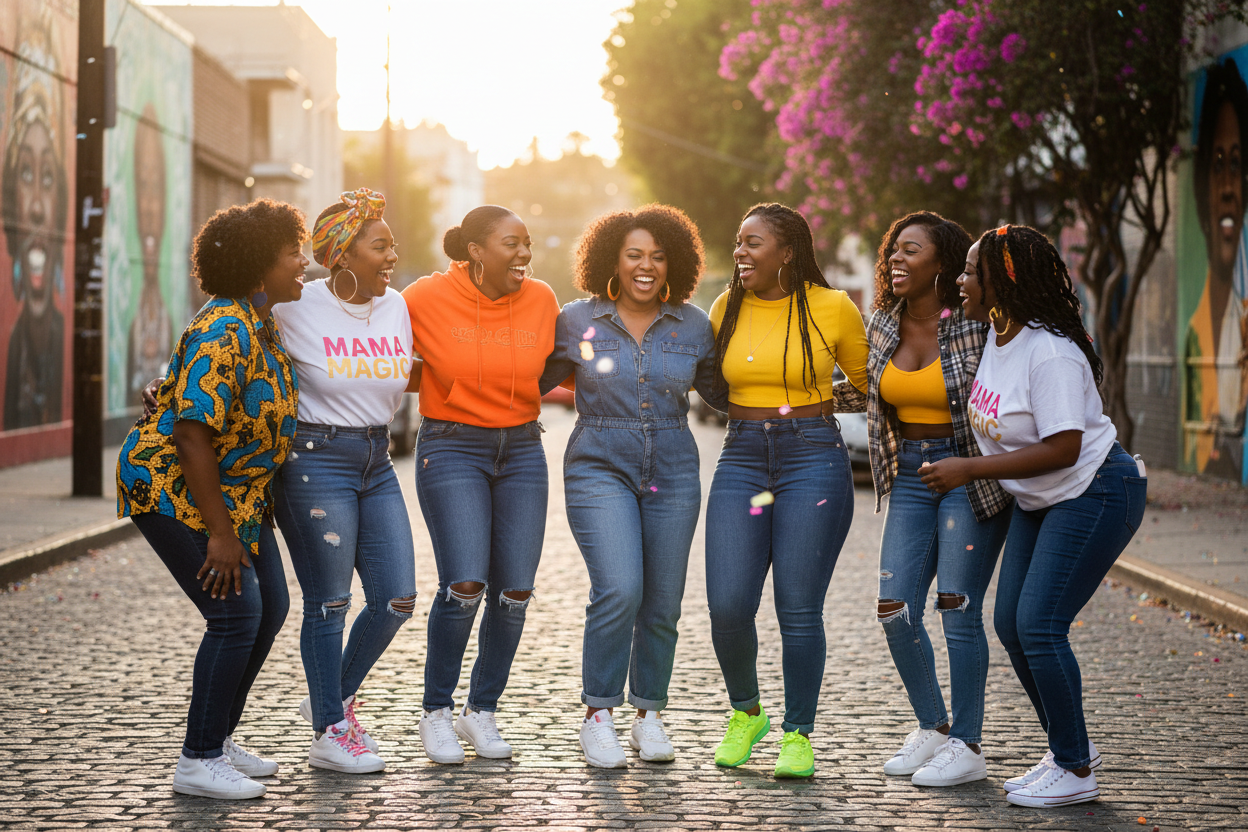 in casual gear like teeshirts, jeans and sneakers